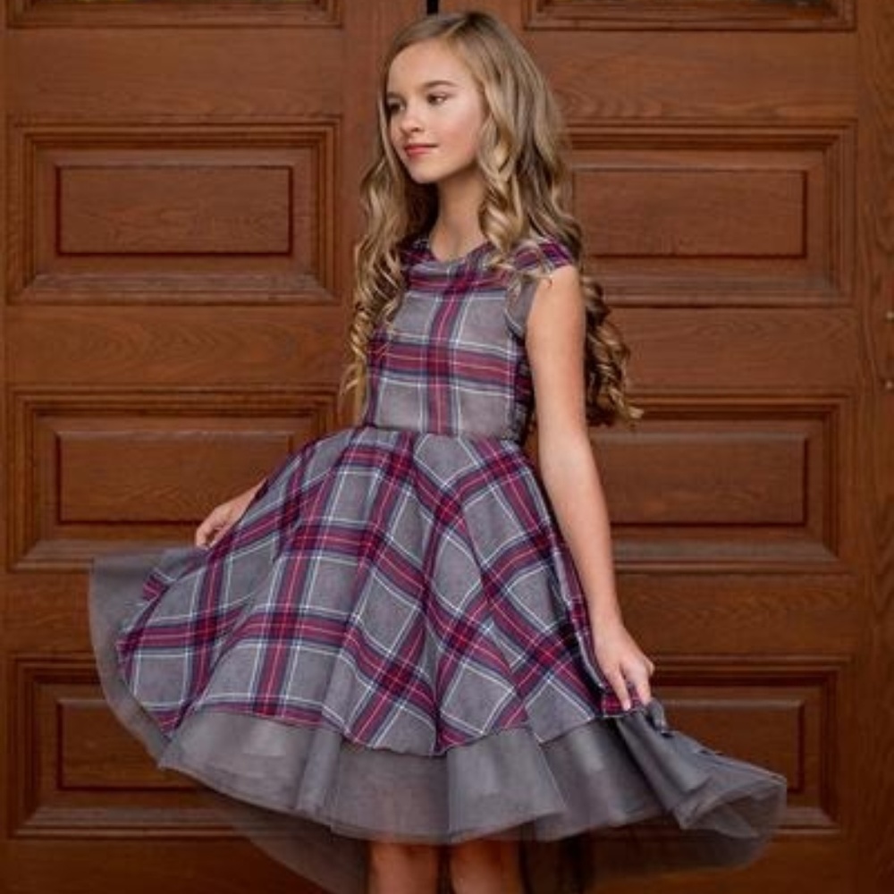 NEW WITH TAGS Joyfolie Brenna Dress Multi Plaid